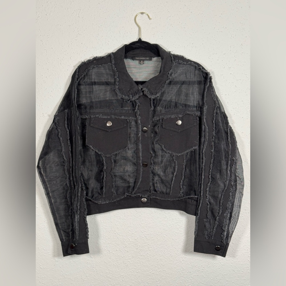 Sheer Black cropped jacket